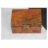 Vintage Floral Lacquer Trinket Box