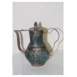 Signed Chinese Teapot with Monkey Finial