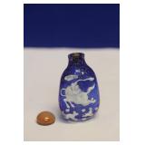 Gold Speckle Overlay Glass Snuff Bottle