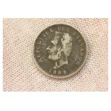 Rare 1889 3 Centavos El Salvadore Coin