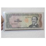 Dominican Republic One Peso Bank Note