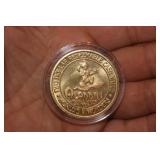 Aladdin Gold Plated $2.00 Casino Token