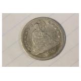 1877 Seated Silver Quarter