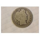 1908-D Barber Silver Half Dollar