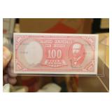 Uncirculated 1961 100 Cien Pesos Banknote