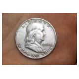 1950 US Franklin Silver Half Dollar