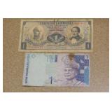 Lot of 2 Foreign Notes
