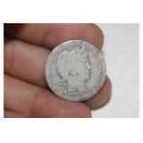 1902-D Barber Silver Quarter