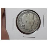 1895 Barber Silver Quarter