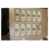 Lot of 10 Red Seal $2.00 Note