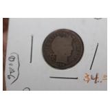 1908-D Barber Silver Dime