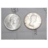 Lot of 2 Silver Canada Quarters