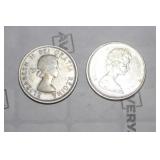 Lot of 2 Silver Canada Quarters