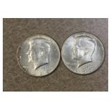 Lot of Two Kennedy Halves