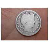 1898 Barber Silver Quarter