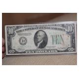 1934 $10.00 Note Blue Seal