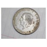1956 Mexico Cinco Pesos Coin