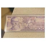 1982 Mexico 100 Cien Pesos Bank Note