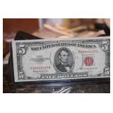 1953 Red Seal $5.00 Note