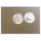 Lot of Two Kennedy Halves