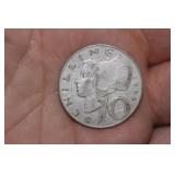 1958 Austria 10 Schilling