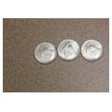 Lot of 3 Kennedy halves