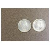 Lot of Two Kennedy Halves