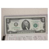 Uncirculated 2009 $2.00 Note