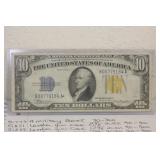 1934 $10.00 Note Silver Certificate