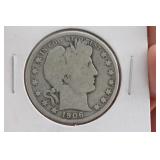 1906-S Barber Half Dollar