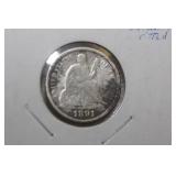 1891-O Seated Dime