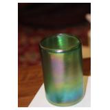 Artglass Iridescent Cylinder Vase