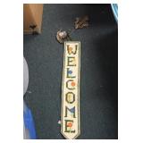 Vintage Welcome Needlepoint Hanger