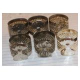 Set of 6 Bowtie Form Napkin Rings