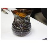 An Art Glass Owl Pitcher