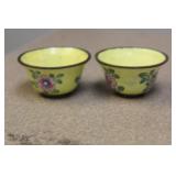 Antique Chinese Enamel Small Cups