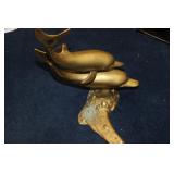 A Bronze/Brass/Metal Dolphin Statue /Twin Dolphins