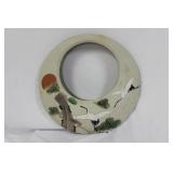 A Japanese Ceramic Ikebana Hanging Basket