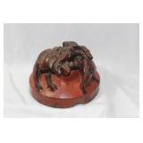 A Nicely Carved Wooden Lid or a Finial