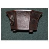 A Chinese Bronze or Cast Iron Plant Pot