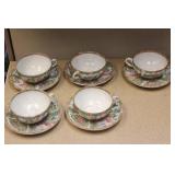 Lot of 5 Antique Chinese Rose Medallion Articles