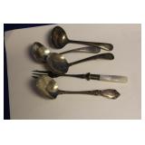 Loto f 5 Silverplated Spoons, Forks etc
