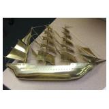 Metal Clipper Ship Wall Hanger