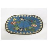 A Cinese/Oriental Square Cloisonne Plate