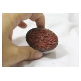 An Vintage Chinese Cinnabar Small Trinket Box