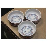 Lot of 3 Japanese Imari Style Porcelain Bowls