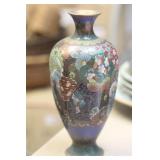 Antique Japanese Facet Cloisonne Vase