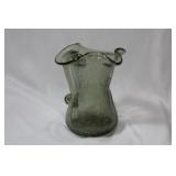 A Crackle Glass Pitcher