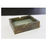 A Vintage Chinese Jade and Bronze Ashtray