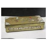 A Chinese Jade, Carneillian Enamel Brass Box